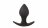Чёрная анальная пробка с широким основанием Sex Expert - 8 см. 
