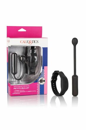 Черное виброяйцо с браслетом-пультом Wristband Remote Petite Bullet 