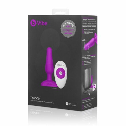 Анальная вибропробка NOVICE REMOTE CONTROL PLUG FUCHSIA - 10,2 см. 