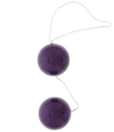 Фиолетовые вагинальные шарики VIBRATONE DUO BALLS PURPLE BLISTERCARD 