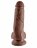Коричневый фаллоимитатор 8&quot; Cock with Balls - 21,3 см. 