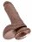 Коричневый фаллоимитатор 8&quot; Cock with Balls - 21,3 см. 