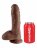 Коричневый фаллоимитатор 8&quot; Cock with Balls - 21,3 см. 