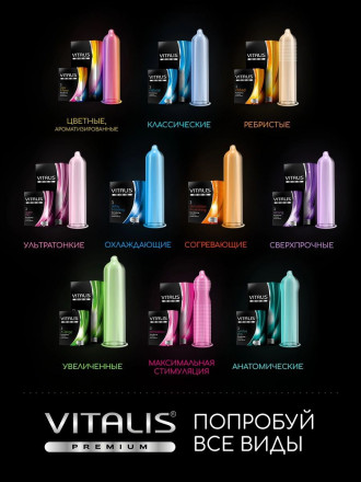 Презервативы Vitalis Premium Mix - 15 шт. 