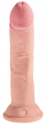 Телесный фаллоимитатор на присоске 8&quot; Triple Density Cock - 24,1 см.