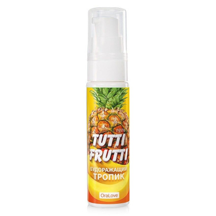 Гель-смазка Tutti-frutti со вкусом тропических фруктов - 30 гр. 