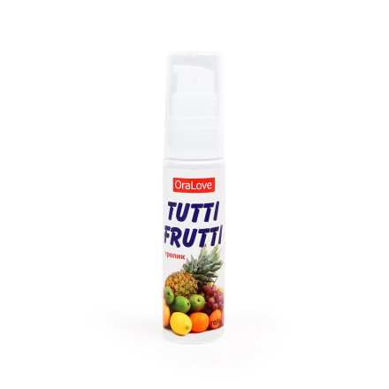 Гель-смазка Tutti-frutti со вкусом тропических фруктов - 30 гр. 