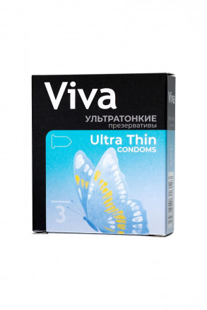 Ультратонкие презервативы VIVA Ultra Thin - 3 шт. 
