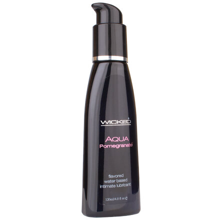 Лубрикант со вкусом граната Wicked Aqua Pomegranate - 120 мл. 