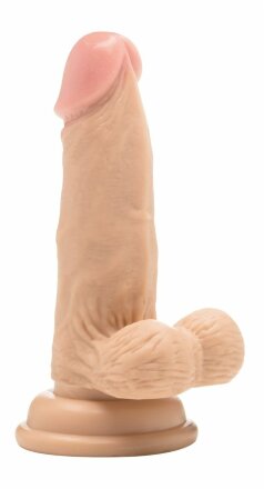 Телесный фаллоимитатор Realistic Cock 6&quot; With Scrotum - 15 см. 