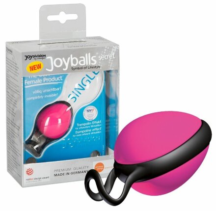 Розовый вагинальный шарик со смещенным центром тяжести Joyballs Secret 