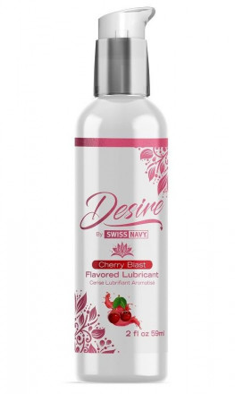 Женская смазка на водной основе с ароматом вишни Desire Flavored Lubricant Cherry Blast - 59 мл. 