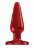 Красная анальная пробка Butt Plug Basic 3 Inch - 7,6 см. 