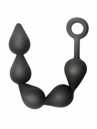 Чёрная анальная цепочка Black Edition Anal Super Beads - 40 см. 