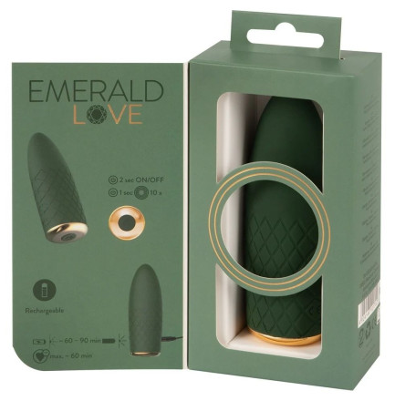 Зеленый мини-вибратор Luxurious Mini Vibrator - 11,5 см. 