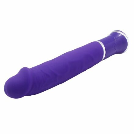 Фиолетовый силиконовый вибратор ECSTASY Rowdy Dong - 21,4 см. 