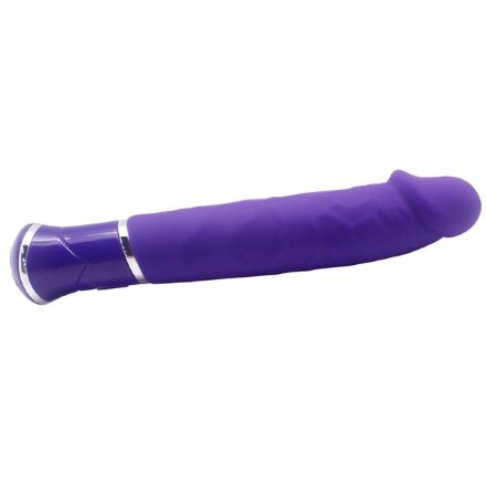 Фиолетовый силиконовый вибратор ECSTASY Rowdy Dong - 21,4 см. 