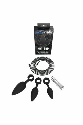 Набор из 3 анальных плагов и вибропули Bathmate Anal Training Plugs VIBE 