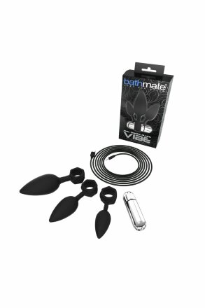 Набор из 3 анальных плагов и вибропули Bathmate Anal Training Plugs VIBE 
