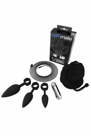 Набор из 3 анальных плагов и вибропули Bathmate Anal Training Plugs VIBE 