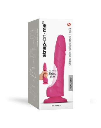 Розовый фаллоимитатор Strap-On-Me Sliding Skin Realistic Dildo size S 