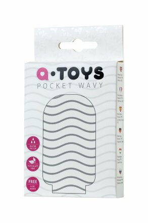 Белый мастурбатор A-Toys Pocket Wavy 