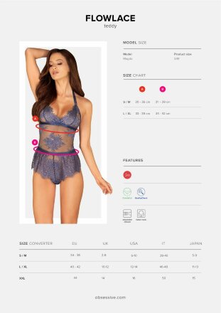 Эффектное кружевное боди Flowlace 