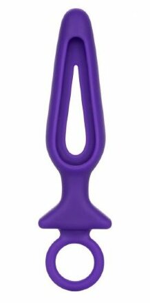 Фиолетовая силиконовая пробка с прорезью Silicone Groove Probe - 10,25 см. 