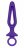 Фиолетовая силиконовая пробка с прорезью Silicone Groove Probe - 10,25 см. 