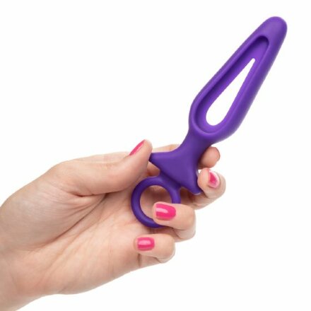 Фиолетовая силиконовая пробка с прорезью Silicone Groove Probe - 10,25 см. 