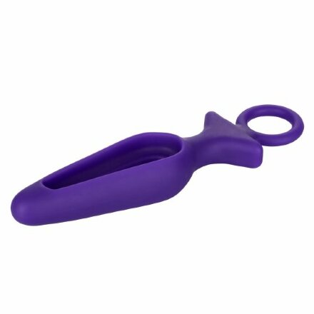 Фиолетовая силиконовая пробка с прорезью Silicone Groove Probe - 10,25 см. 