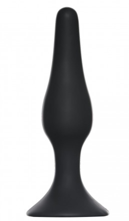 Чёрная анальная пробка Slim Anal Plug Medium - 11,5 см. 