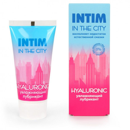 Увлажняющий лубрикант на водной основе Intim in the city Hyaluronic - 60 гр. 
