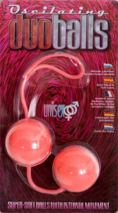 Вагинальные мягкие шарики MARBILIZED DUO BALLS PINK 