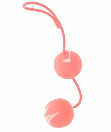 Вагинальные мягкие шарики MARBILIZED DUO BALLS PINK 
