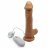 Телесный вибратор 10 Mode Vibrating Carved Dildo - 14 см. 