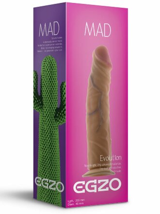 Реалистичный фаллоимитатор без мошонки Mad Cactus - 20,5 см. 
