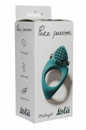Зеленое эрекционное виброкольцо Pure Passion Midnight 
