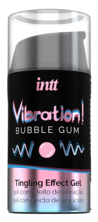 Жидкий интимный гель с эффектом вибрации Vibration! Bubble Gum - 15 мл. 
