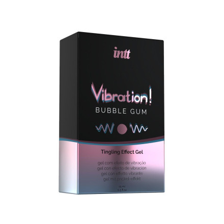Жидкий интимный гель с эффектом вибрации Vibration! Bubble Gum - 15 мл. 