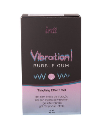Жидкий интимный гель с эффектом вибрации Vibration! Bubble Gum - 15 мл. 