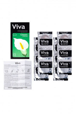 Классические презервативы VIVA Classic - 12 шт. 