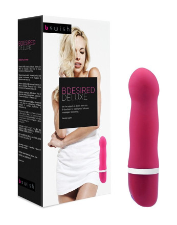 Розовый мини-вибратор Bdesired Deluxe - 15,3 см. 