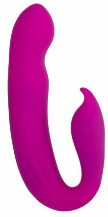 Розовый вибратор G-Spot Dual Stimulator with Rolling Ball - 17,1 см. 