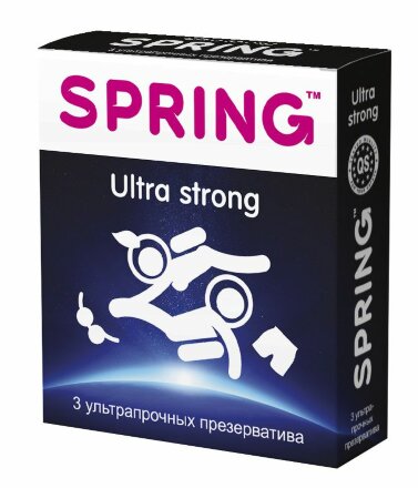 Ультрапрочные презервативы SPRING ULTRA STRONG - 3 шт. 