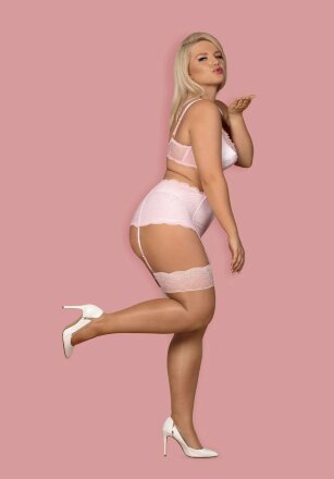 Восхитительный комплект нижнего белья Girlly с поясом для чулок 