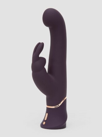 Фиолетовый вибратор-кролик Greedy Girl G-Spot Stroker Rabbit Vibrator - 24,1 см. 