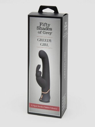 Фиолетовый вибратор-кролик Greedy Girl G-Spot Stroker Rabbit Vibrator - 24,1 см. 