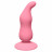 Розовая анальная пробка Waved Anal Plug Pink - 11 см. 