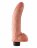 Телесный виброфаллос со съемной присоской 9&quot; Vibrating Cock with Balls - 22,9 см. 